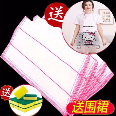 

10 PC Efficient Anti-grease Color Dish Cloth Fiber Dishcloths Rags Towel Bamboo Fiber Home kitchen Taleware Cleaning Cloth
