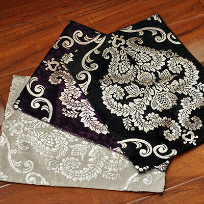 

Very Thick Heavy 15kg Handmade Europe Style Wedding Table Cloth Hot Silver Embroidery Sofa Home Hotel Bedding Villa Decoration