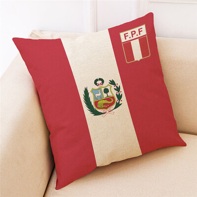 

Russia World Cup 2018 32 Teams Logo Cotton&Linen Pillowcase Bar Club Sofa Pillow Pillow Fans Souvenir