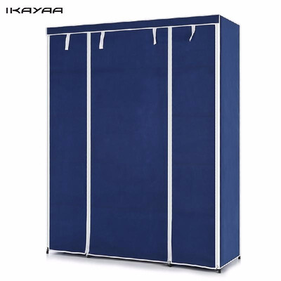 

Ship from USA IKAYAA Modern Portable Fabric Closet Storage Organizer Roll Up Clothing Wardrobe Cabinet Clothes Hanger