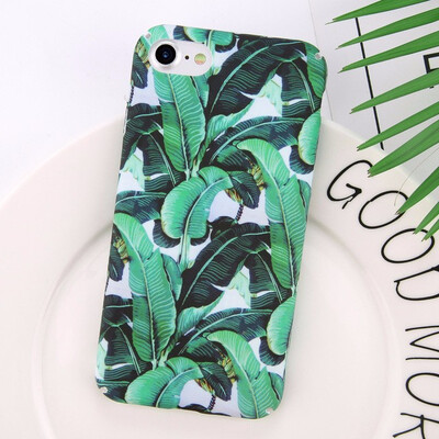 Tropical Green Leaves Phone Case For iPhone 6 6s 7 8 Plus
