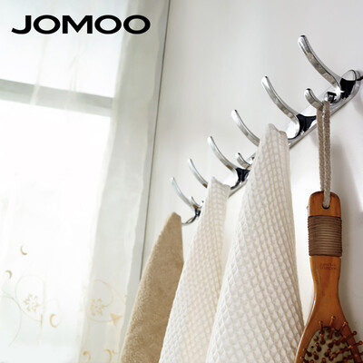 

JOMOO Robe Hook Wall Hooks Nail Coat Hook Zinc Chrome Kitchen Key Holder Wall Mounted Clothes Hat Hooks Bathroom Accessories