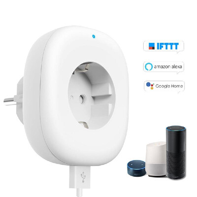 

Wifi Smart Socket Plug with Big OnOff Switch Button USB Port Smart Alexa Outlet Support APP Remote Control Timing Function Voi