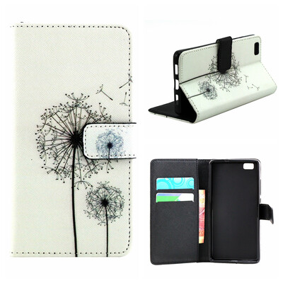 

MOONCASE Cute Pattern держателя Кожаный бумажник флип карты с Kickstand Чехол для Huawei Ascend P8 lite
