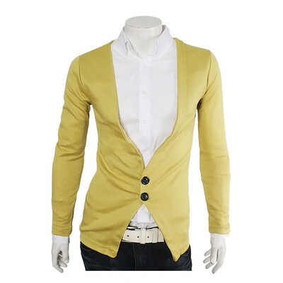 

Zogaa New Men's Cardigans Fashion Slim 2 buttons