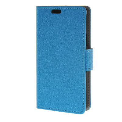 

MOONCASE Simple Leather Flip Wallet Case Card Slot Stand Back Cover for LG Joy H220 Blue