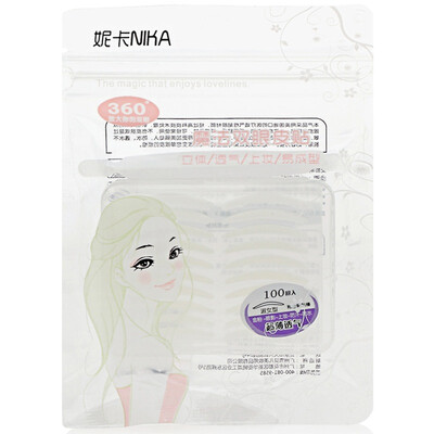 

Jingdong supermarket] Nicole NIKA double eyelid eye paste 100 pairs of installed NK2501 contact eyeliner natural attached to the eyelid with push rod