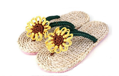 

Summer ladies handmade sandals Corn leather sandals Slippers Flip-flops Casual shoes