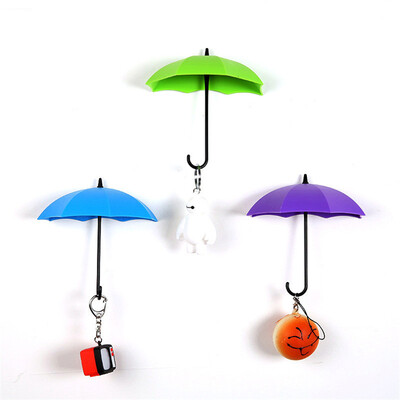 

Cntomlv 3pcslot Umbrella Shaped Creative Key Hanger Rack Decorative Holder Wall Hook Kitchen Organizer Bathroom Accessory