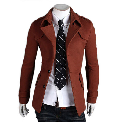

Zogaa Autumn And Winter New Men's Wool Coat Single-breasted Casual