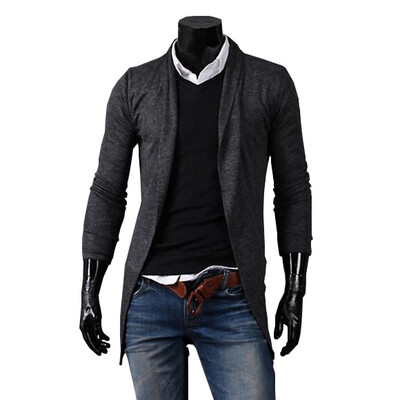 

Zogaa New Mens Cardigan Medium Length Casual Slim