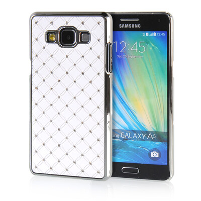 

MOONCASE Hard Chrome Plated Star Bling Back Case Cover for Samsung Galaxy A5 White