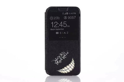 

MITI-Samsung Galaxy S6 Case View Slim Leather Flip Pouch Bracket Back Cover
