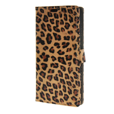 

MOONCASE Leather Leopard Style Card Slot Wallet Bracket Back чехол для Sony Xperia C4 Leopard