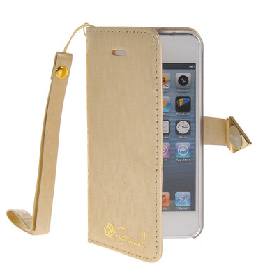 

MOONCASE Stylish Flip Leather Wallet Card Holder Pouch Stand Back Case Cover for Apple iPhone 5 / 5S Gold