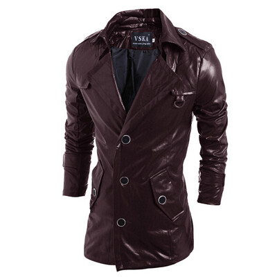 

Zogaa New Autumn And Winter Men's Leather Clothing Pu Single-breasted Slim