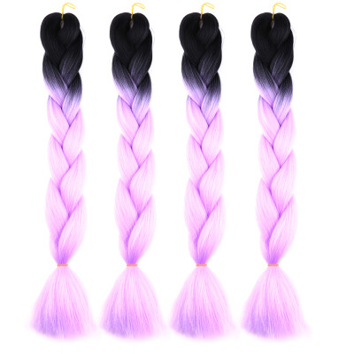 

63 Colors 4 piecelot Synthetic 2T3T4T High Temperature Fiber Ombre Braiding Hair 24 inch Jumbo Braids Hair Extensions