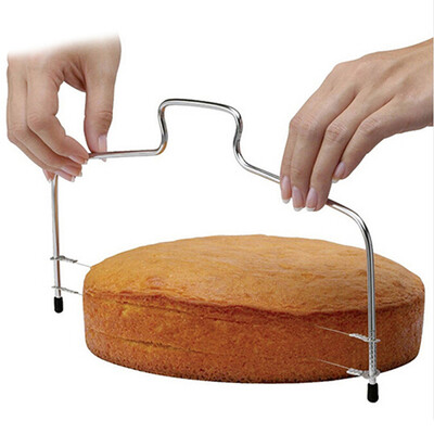 

Adjustable Wire Cake Slicer Leveler Pizza Dough Cutter Trimmer Tools Stainless