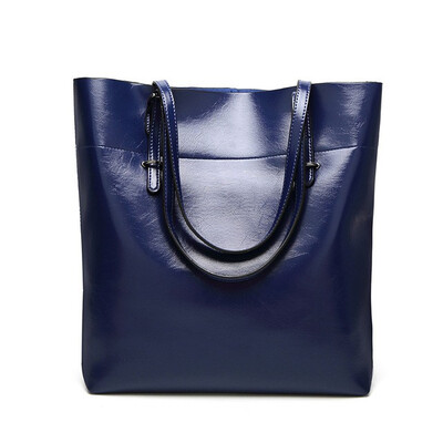 

SMOOZA Brand 2018 new polished leather leisure women shoulder bag contracted leather tote bags woman single handbag