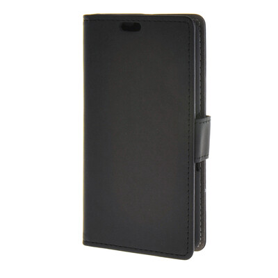 

MOONCASE Simple style Leather Wallet Flip Card Stand Back Case Cover for Sony xperia E4G Black