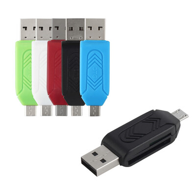 

New Reliable Micro USB OTG TF/SD Card Reader for Cell Phone PC green