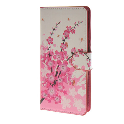 

MOONCASE Plum flower style Leather Side Flip Wallet Card Slot Stand Pouch чехол для Wiko Ridge 4G a06