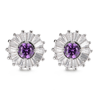 

Yoursfs Cubic Zirconia Черные серьги с розовым цветком для матери День 2018 Позолоченные серьги моды