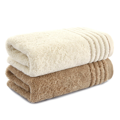 

Sanli organic cotton towel 2 pieces 34×76cm cotton soft absorbent wash towel 110g strip preferred long-staple cotton towel beige brown