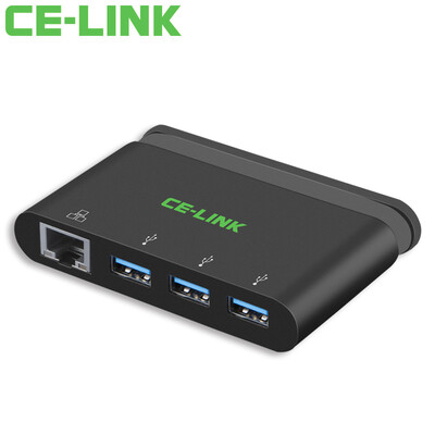 

CE-LINK Type-C converter 3-port USB30 network port adapter docking station splitter black 4431
