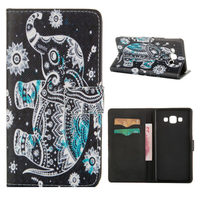 

MOONCASE Case for Samsung Galaxy A7 Flip Leather Wallet Card Slot Foldable Stand Feature Case Cover [Pattern series] /a15