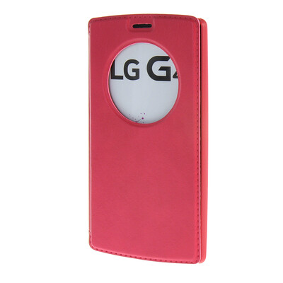 

MOONCASE LG G4 чехол для Round View window Leather Flip Pouch Bracket Back Cover Hot pink