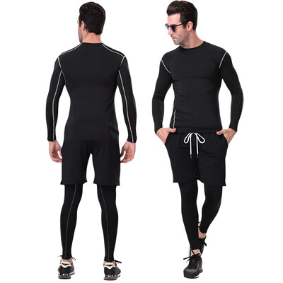 

Running Sets Fitness Tight Tracksuit Long T-Shirt Leggings Gym Sport Suit