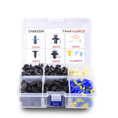 

CNIKESIN 416PCS HZ25 Mixed Car Fastener Universal Sealing Strip Retainer Clips Auto Bumper Fender Trunk Rivet Screw for All Cars