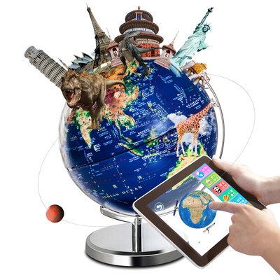 

Jinlongxing Glosen LED lamp three-dimensional embossed globe Ф 30cm standard teaching office ornaments to send map magnifying glass 9005