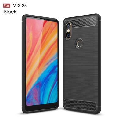 

For Xiaomi Mix2S Carbon Fiber Phone Cases Soft Anti-Knock Cover For Xiaomi Mix2S case