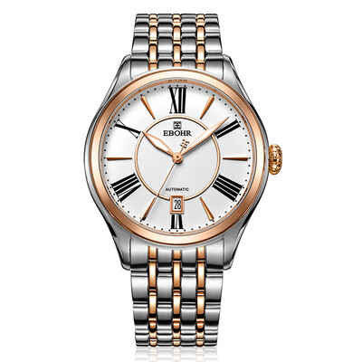 

According to wave EBOHR watch Shylock series Ou Fan white surface with mechanical male watch 50190317