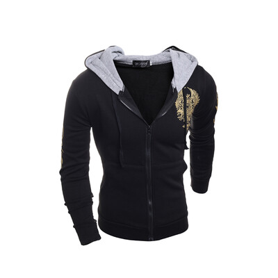 

Zogaa New Men Hoodies Color Matching Hooded