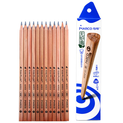 

Marco 6003-2B-12CB Writing pencils Wood color triangular rod (2B) 12 packs