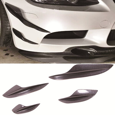 

K Style Carbon fiber Front Spoiler Splitter Canard 4pcsSet Fit For BMW E90 E92 E93 M3