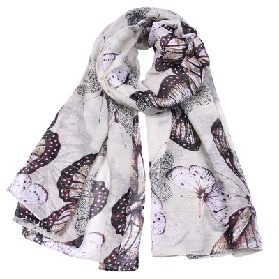 

Jeouly животные шарфы женщины бабочка Echarpes Foulard Femm длинный вуали шарф солнцезащитные шали синий hijab обертывания кэшкл маркас