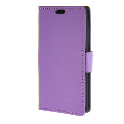 

MOONCASE Simple style Leather Wallet Flip Card Stand Back Case Cover for LG Leon 4G LTE C40 H340n Purple