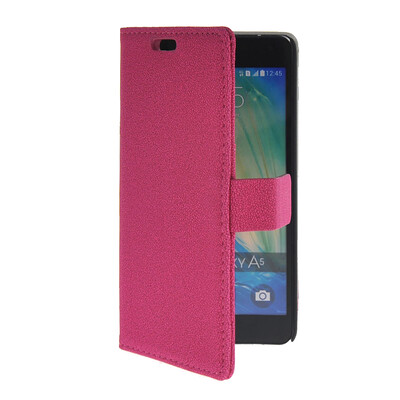 

MOONCASE кожи высокого качества Сторона Флип кошелек держателя карты Чехол с Kickstand чехол для Samsung Galaxy А5 ярко-розовый