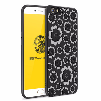 

Goowiiz Fashion Phone Case For OPPO R9S PLUS 3D Relief Flower Ultrathin Soft TPU Full Protection