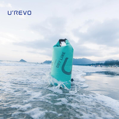 

UREVO Outdoor Waterproof Bucket Bag Shoulder Bag 10L Black\ Blue-Green