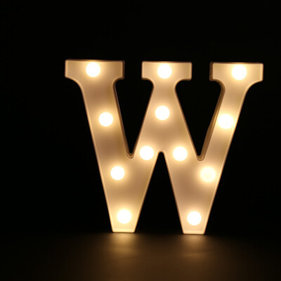 

26 White Letter LED Alphabet Light Indoor Battery powered Wall Hanging Night Light Bedroom Wedding Birthday Party Decor