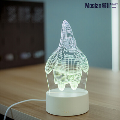 

Creative 3D table lamp than love night lamp Christmas birthday gift three-dimensional plug room bedroom bed simple modern