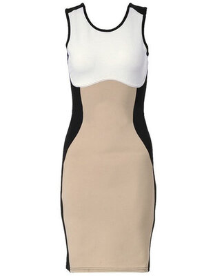 

Women's Slimming Stretch Contrast bodycon Business Party Pencil Dress
