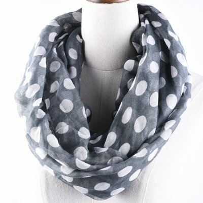 

Guttavalli Новое прибытие Мода Женщины Точечная Кольцо Шарфы Малые Печатные Точки Loop Shawl Женщины Круглые Мягкие Бесконечные Ницца Шеврон Шарф