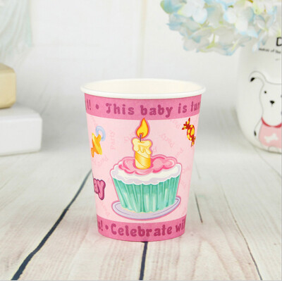 

FANLUS Creative Princess Friendship Birthday Party Paper Cups Disposable Tableware 6pcs Multi Color Party Supplies