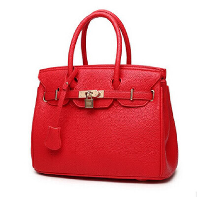 

Vogue Star Luxury Lock Rivet Ladies Leather Tote Bag 2018 New Designer Handbags High Quality Women Shoulder Messenger Bag LS312